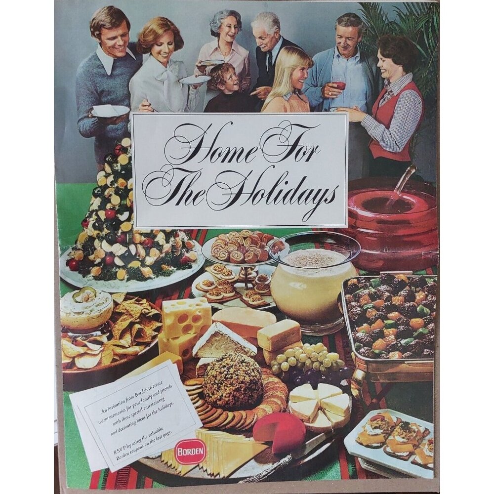 Vtg1977 Borden Home for The Holidays Cookbook Recipes Cook Book Magazine booklet